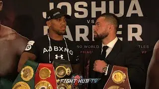 ANTHONY JOSHUA VS JOSEPH PARKER - COMPLETE FACE OFF VIDEO