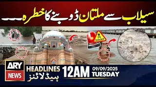 High Alert ! Floods Risk in Multan || ARY News 12 AM Headlines || 9th Sep 2025