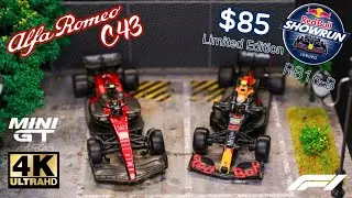 Mini GT 1:64 - Alfa Romeo C43 Zhou Guanyu 2023 x Red Bull RB16B Max Verstappen 2021 F1 l Cinema Shot