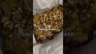 Viral Snickers Date Bark! #snickers #dates #viralrecipe #dessert #youtubeshorts #shorts
