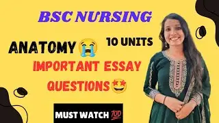 💯🤩1 ST SEM BSC NURSING ANATOMY IMP ESSAY QUESTIONS⁉️💯#bscnursing #nursing #trending #shorts #anatomy