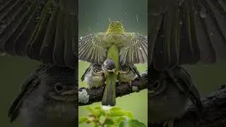 The cute little bird in the wind and rain. Brave and beautiful #birdwatching #naturelovers #wildlife