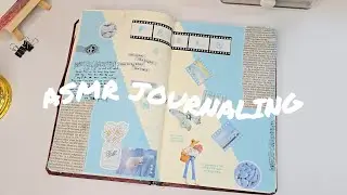 ASMR | RELAXING SCRAPBOOKING JOURNALING🩵#scrapbooking#asmr#journaling 