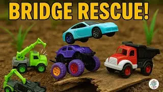 🚧 Toy Cars Bridge Rescue Mission! Monster Truck Saves Vehicles in Trouble