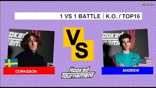 Cork Corksson VS Andrew Kohrt | Top 16 Tricking Battles | Hooked Tournament 2022