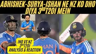 🔴 IND VS NZ 3RD T20I: IND CHASED 153 IN 10 OVERS, ABHISHEK-SURYA-KISHAN SHINES, TOTAL CARNAGE