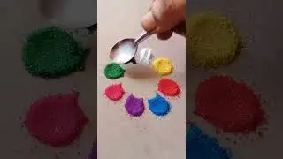 simple Rangoli, satisfying rangoli, Easy rangsatisfying #asmroli, Tricks and tips#ASMR#rangoli