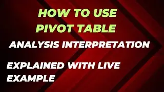 How To Use Pivot Tables | How to use Excel for survey Research data | Learn Microsoft Excel