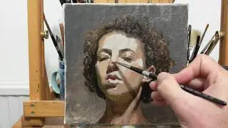 Alla prima portrait study in oils (timelapse)
