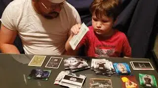Today we are opening more Star Wars cards with Dad. #starwars #toppscards #unboxing