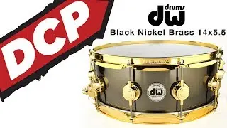 DW Collectors Black Nickel Over Brass Snare Drum 14x5.5 Chrome Hardware - Video Demo