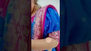 navvari saree look 💞💞🎉 puffsleeve design for kids#kidswear#sareelove#navvari#sareedraping#rjcreative