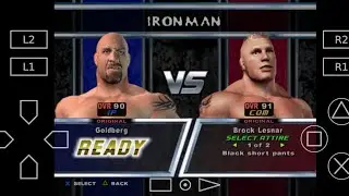 WWE SmackDown pain Brock Lesnar vs Goldberg Iron man match #wwe #breakingnews #goldberg #gaming 