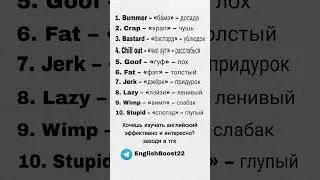 Разговорные английские слова🇬🇧 #английский #изучениеязыков