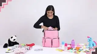 PACKNBUY Baby Diaper Bag for Mothers Stylish Travel Backpack Mommy Bag Fashionable Baby Bag (Pink)