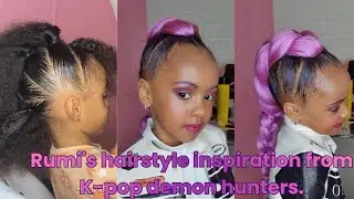 Rumi From  KPop Demon Hunters Hairstyle ( Rumi&rsquo;s Braid tutorial for Halloween )