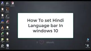 hindi language bar in windows 10
