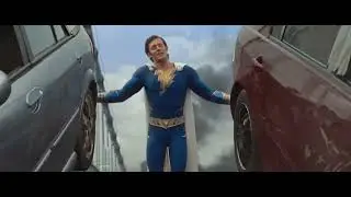Shazam and Family save people on the bridge