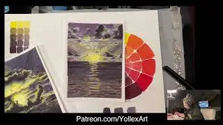 Complementary Color Study - Yellow and Purple - #yollexart #colorstudy #art #bipperstudios #art