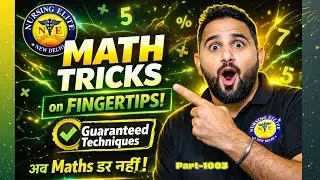 NURSING ELITE &ndash; सुदर्शन MATH TRICKS LIVE SERIES 1004 By #Dhanrajsirelite #nursingelite  #norcet10