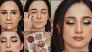 How to. Create festive makeup look! Soft & dewy nude glam makeup tutorial!! 