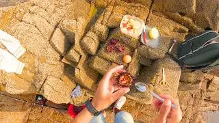 مغامرة بحرية شيّقة | صيد وأكل قنفذ البحر #اكسبلور #fishing #beach #explore #nature #fish #سمك #البحر