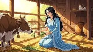 A Village Woman&rsquo;s Peaceful Morning Routine 🌾 | Oil Bath & Fresh Vegetables | Ghibli-Style Slow Life