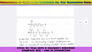 Electronic Engineering AKTU First Year | B.Tech 1st Year Notes & Important Questions | Exam-Oriented