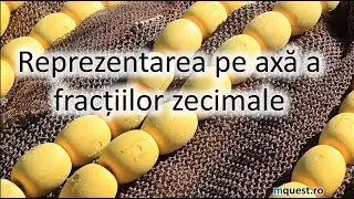 Reprezentarea pe axa a fractiilor zecimale, clasa a V-a