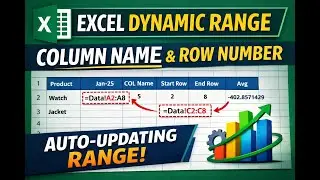 🔥Excel Dynamic Range for Average & Calculations (Auto Update). #Excel #VBA and #SQL