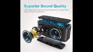 DOSS SoundBox Touch Wireless Bluetooth V4. 0 portable speakers with HD audio and bass