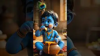 Cute Baby Krishna🩷 |3d Animeted....#aiart #harekrishna #gopal #cutebaby #krishna