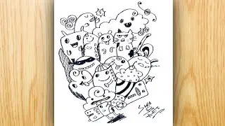 Doodle Art drawing | Easy Doodle Art | Doodle Art | pic candle