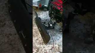 DIY ATV power angle snow plow!