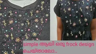 Simple frock design @arts in cloths by jishamahi