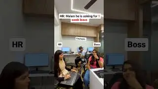 When an employee is asking for 1 week leave. 🤣 | Funny Office shorts 😂