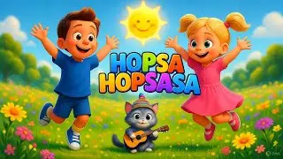 HOPSASA skoczna piosenka dla przedszkolak&oacute;w z pokazywaniem 🌟 animowane rymowanki dla dzieci 🌟