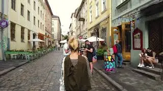 Lviv Walking Tour in 4K - Rynoq Square to Ivan Franko Park / Ukraine