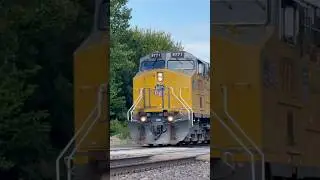 Ex CNW Dash 9 rebuild number 9771 leads UP ZG2BR at Malta, Il
