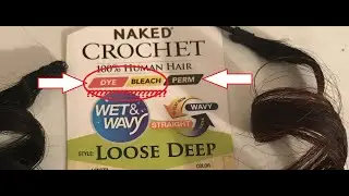 DYE AND BLEACH ON 100 PER CENT HUMAN HAIR CROCHET BRAIDS   EPIC FAIL...  ALMOST