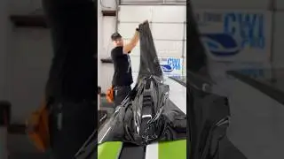 Loooong roof rail chrome delete 💀🖤 #wrapped #wrapping #wrap #carwrap #timelapse #chromedelete
