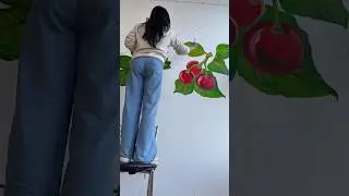 The process 🤌❤️ #mural #wallpainting #art #trending #painting #youtubeshorts #shorts #muralproject