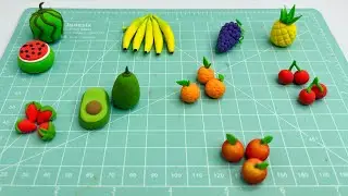 How to make fruits with CLAY 😍 l Super Clay Fruits l how to make miniature fruits with clay 