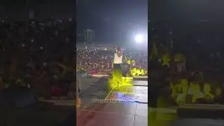 Moment Burna Boy kicks a man off stage during his performance. #viralvideo #viralshorts #shortsvideo