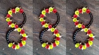 Match stick craft ideas💯 ll Beautiful wall hanging using color paper&hearts;️ ll Easy wall hanging✨