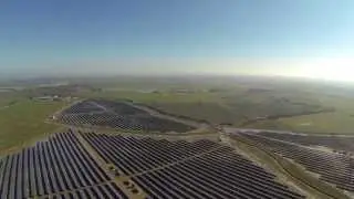 Filming at the solar farm in Romney Marsh, Kent (Aether Aerial Imagery)
