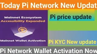 Today pi Network New Update|Pi Network Wallet Activation Now|Pi price update @SultanCryptowala