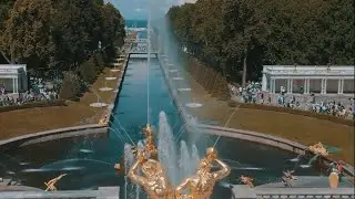 Majestic Waters: The Grand Fountain of Peterhof Palace, St. Petersburg✨🌊