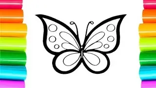 Kids drawing ||How to draw a easy beautiful butterfly 🦋 || how to draw a colourful butterfly 🦋
