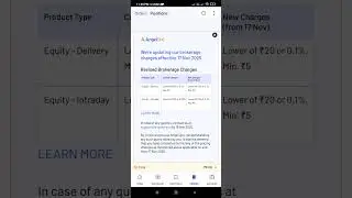 Angel one brokerage charges upgraded #angelone #trading #investor #learn to #earn